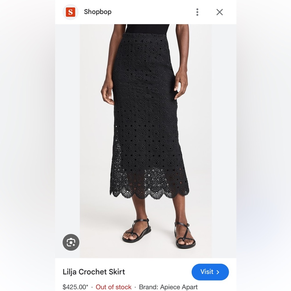 Apiece Apart Crochet Skirt